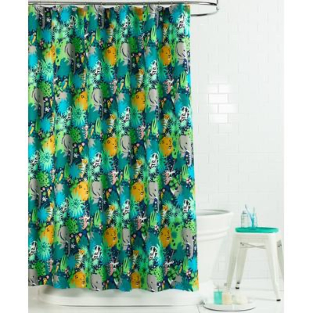 Charter Club Kids Jungle Shower Curtain, 72" X 72"